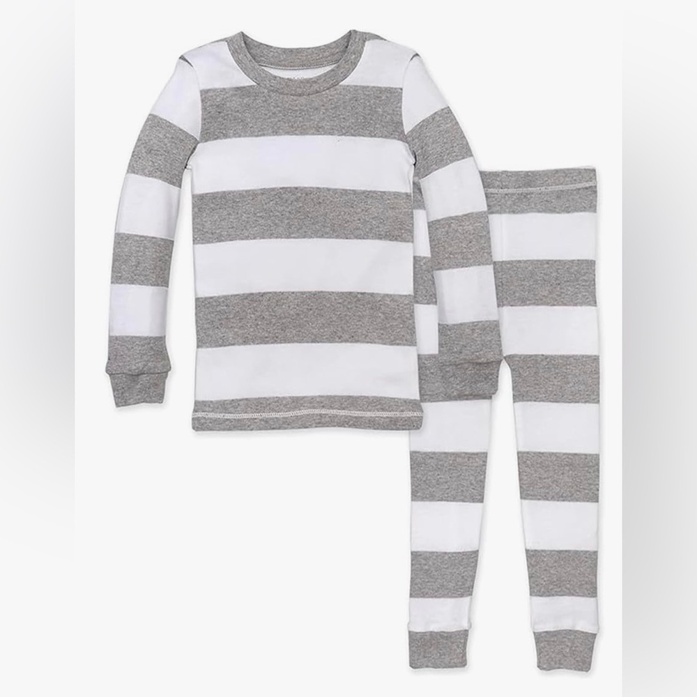 NWT Burt's Bees Toddler Organic Striped Long Sleeve Pajamas Set